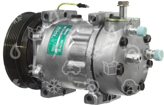 kompresor SANDEN 7H15, řemenice 134 mm - PV6, 12V, OEM 4319240